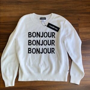New Karl Lagerfeld Paris Women's Light Weight Bonjour Sweater
